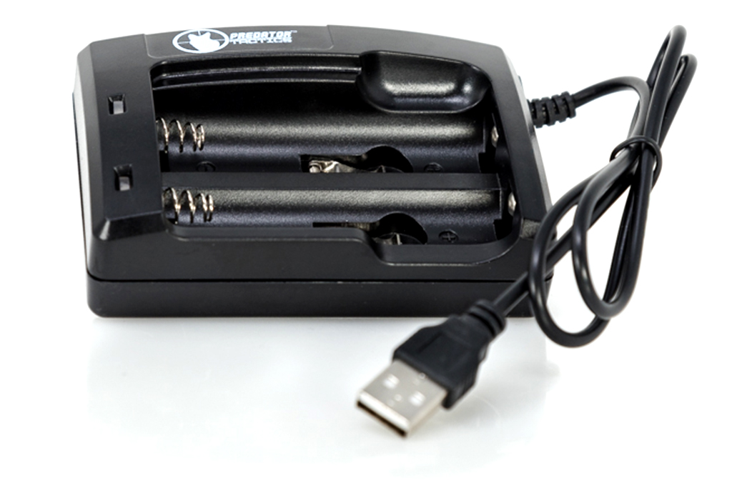 18650 Dual Cell USB Charger Predator tactics 18650 dual cell USB charger for coyote night hunting lights batteries