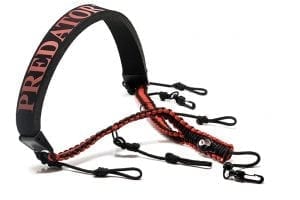 black and red coyote calls lanyard by predator tactics